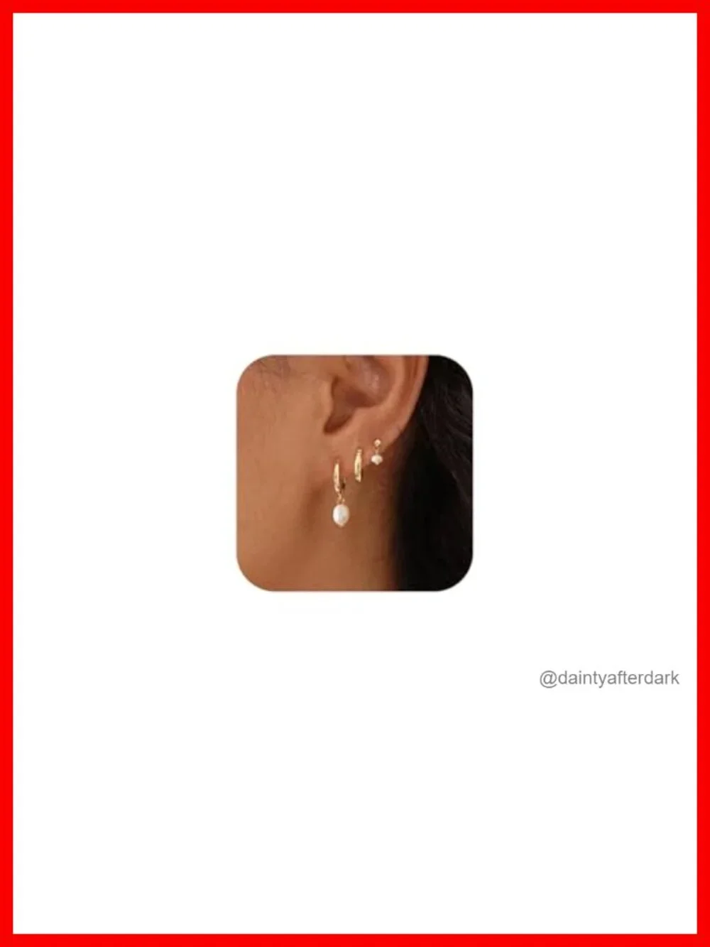 Dainty Gold Stud Earring Stack Set for Women Hypoallergenic